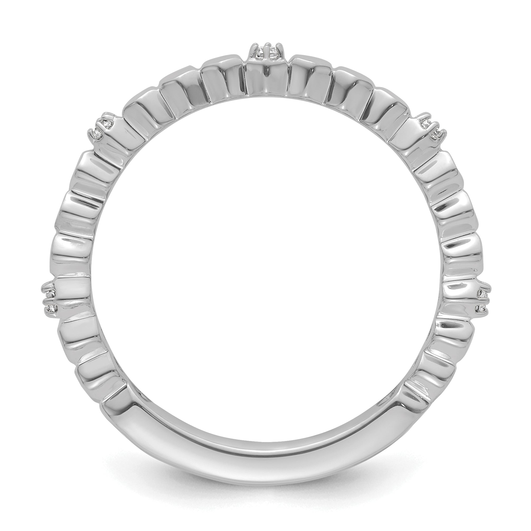 14k White Gold Stackable Expressions Diamond Ring - Sophia Jewelers