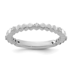 14k White Gold Stackable Expressions Diamond Ring - Sophia Jewelers