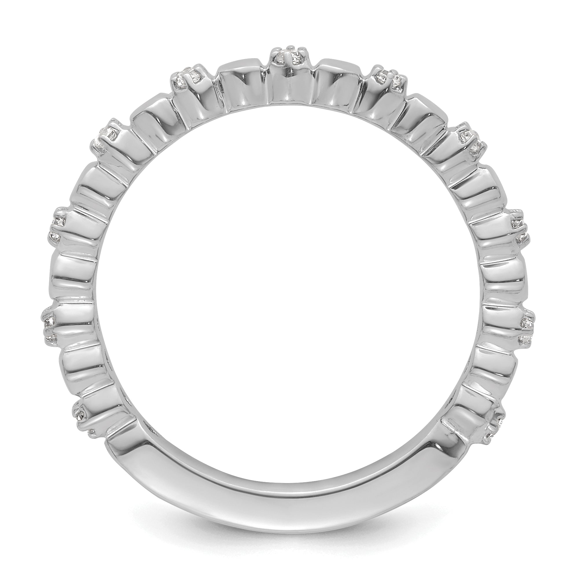 14k White Gold Stackable Expressions Diamond Ring - Sophia Jewelers