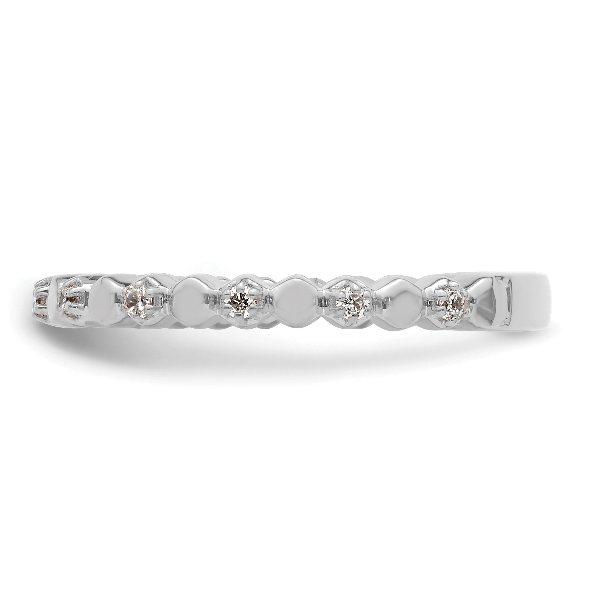 14k White Gold Stackable Expressions Diamond Ring - Sophia Jewelers