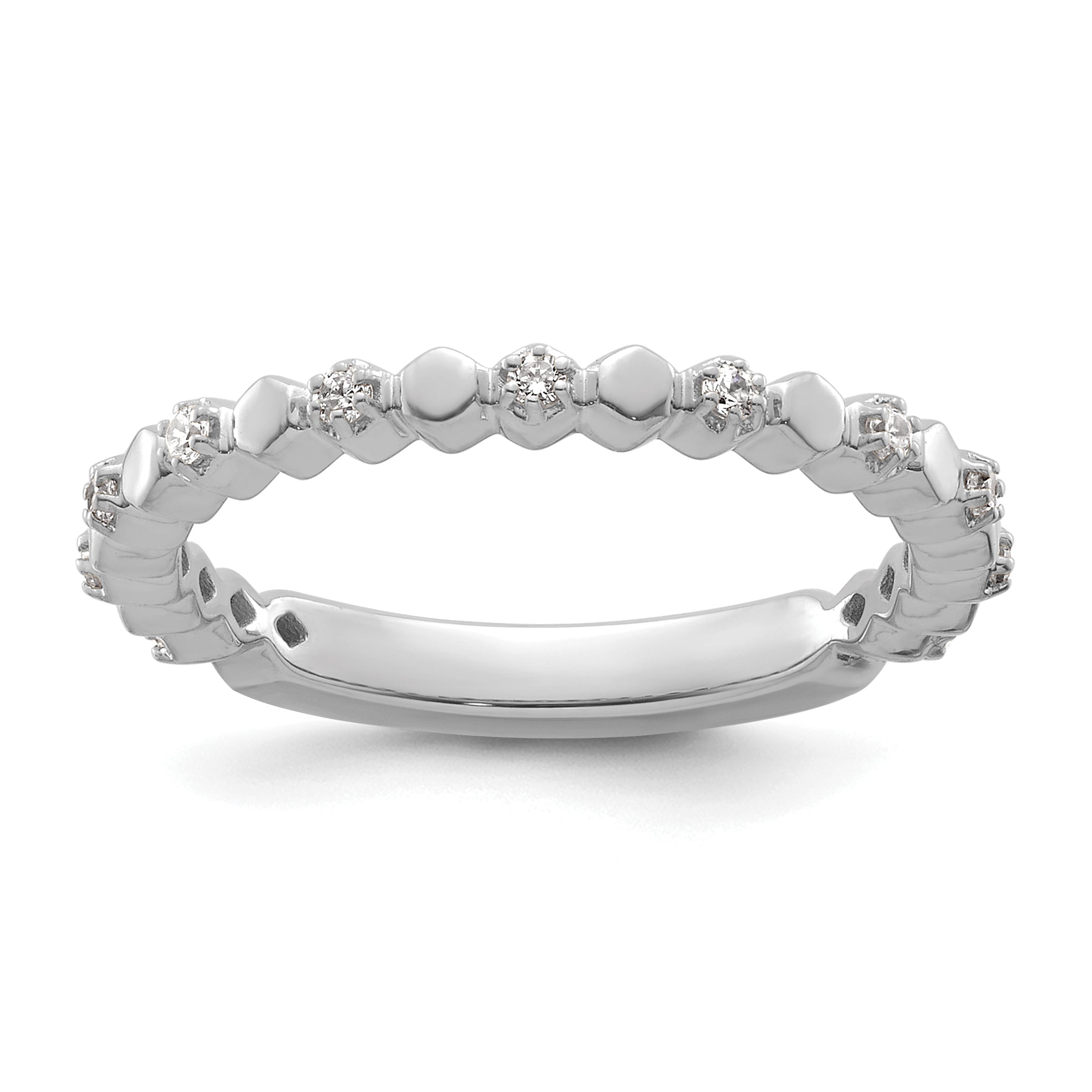 14k White Gold Stackable Expressions Diamond Ring - Sophia Jewelers