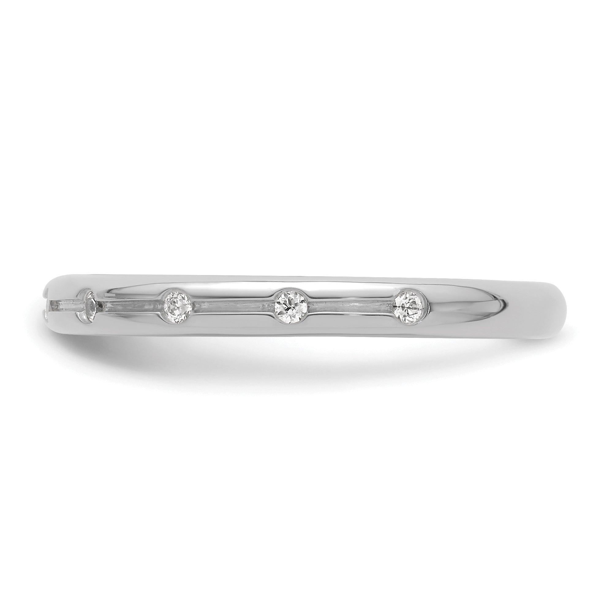 14k White Gold Stackable Expressions Diamond Ring - Sophia Jewelers