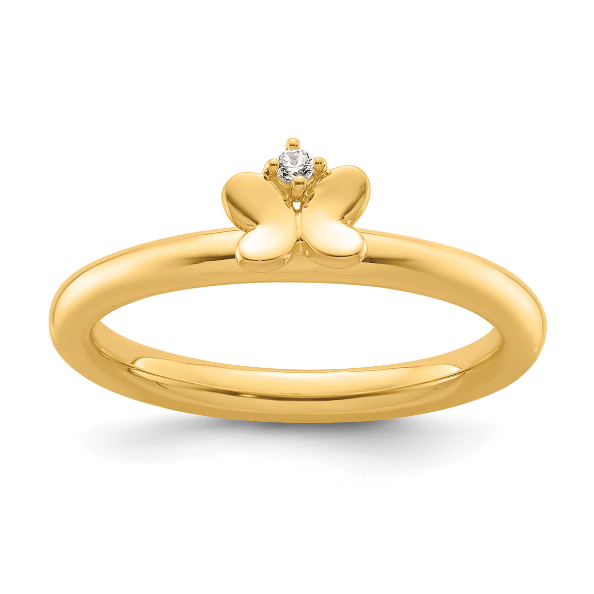 14k Stackable Expressions Diamond Butterfly Ring - Sophia Jewelers