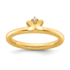 14k Stackable Expressions Diamond Butterfly Ring - Sophia Jewelers