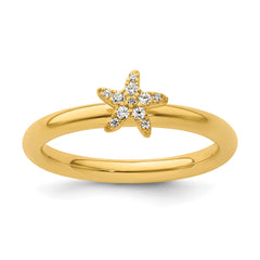 14k Stackable Expressions Diamond Starfish Ring - Sophia Jewelers