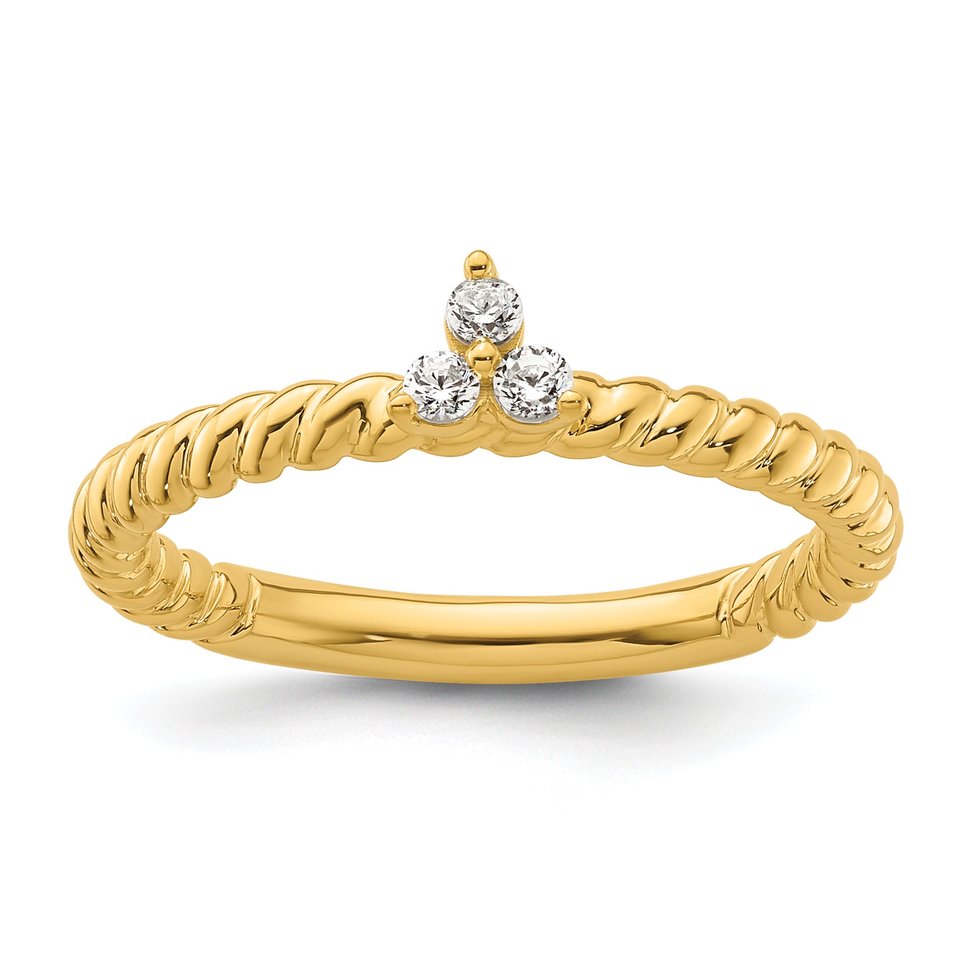 14k Stackable Expressions Diamond Twisted Ring - Sophia Jewelers