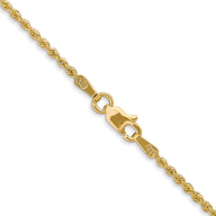 14K 14 inch 1.5mm Regular Rope with Lobster Clasp Chain