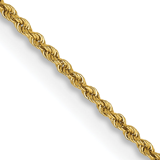 14K 36 inch 1.5mm Regular Rope with Lobster Clasp Chain