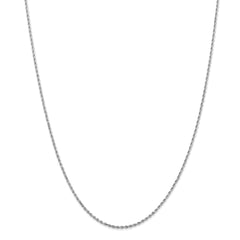 14K White Gold 1.5mm Diamond Cut Rope Chain