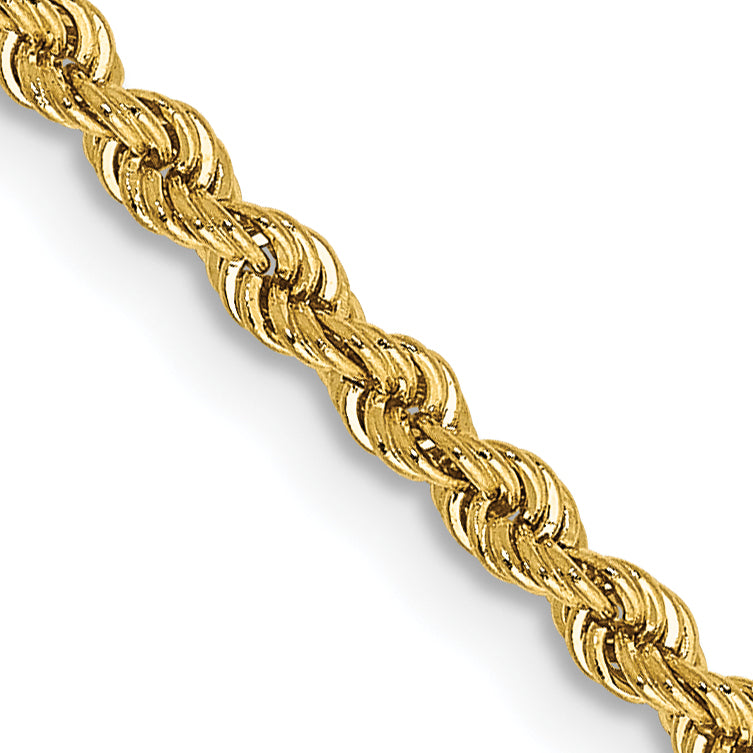 14K 36 inch 2.25mm Regular Rope with Lobster Clasp Chain