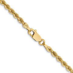 14K 16 inch 2.75mm Regular Rope with Lobster Clasp Chain