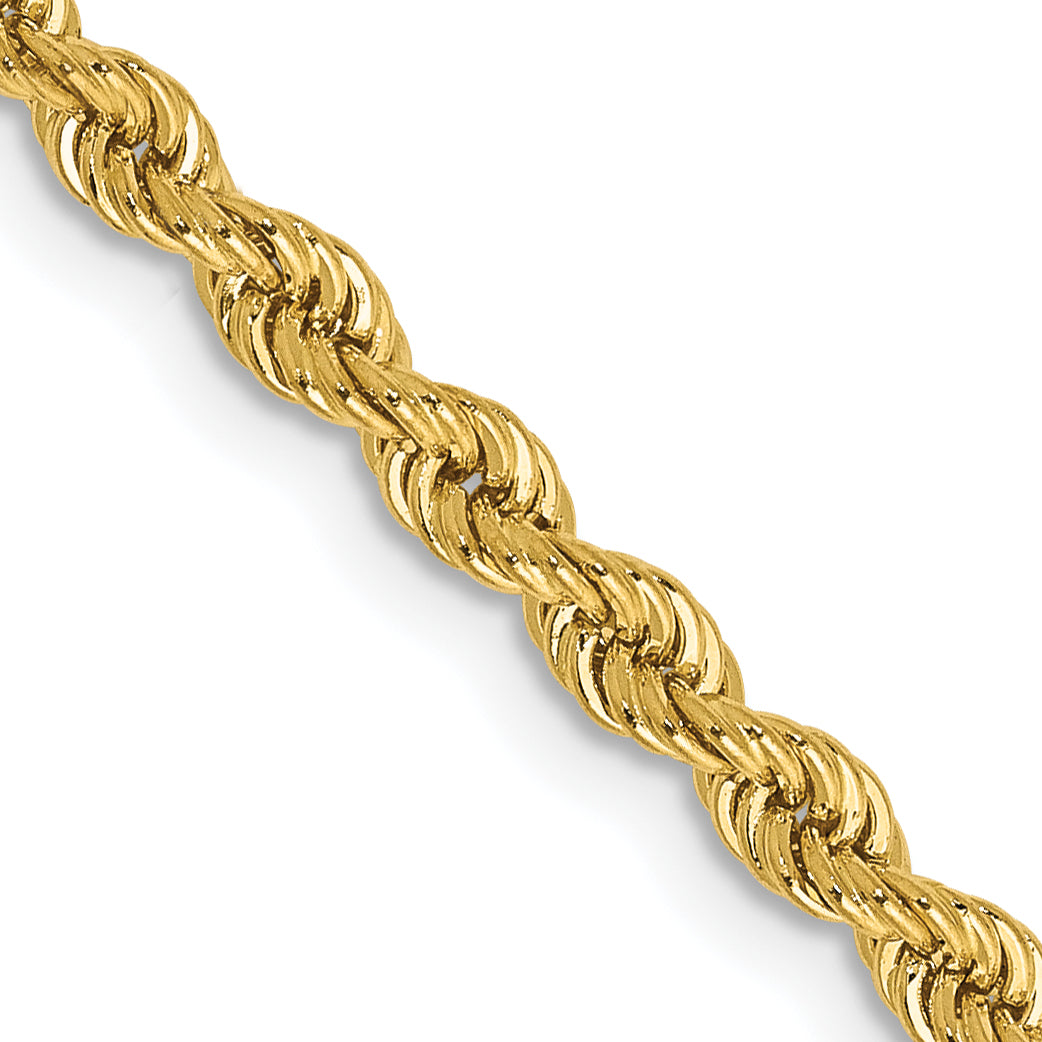 14K 36 inch 2.75mm Regular Rope with Lobster Clasp Chain