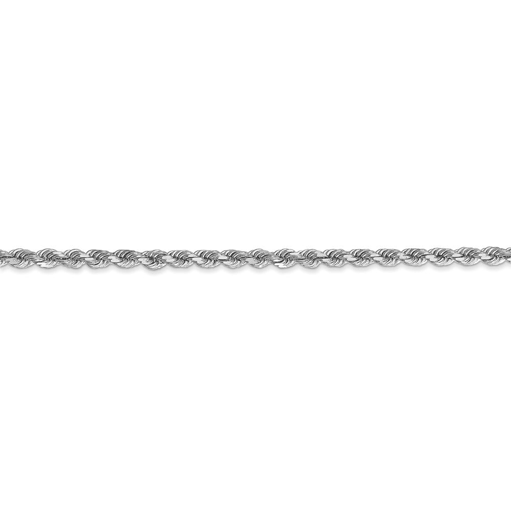 14K White Gold 2.75mm Diamond Cut Rope Chain