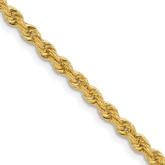 14k 3.3mm Regular Rope Chain