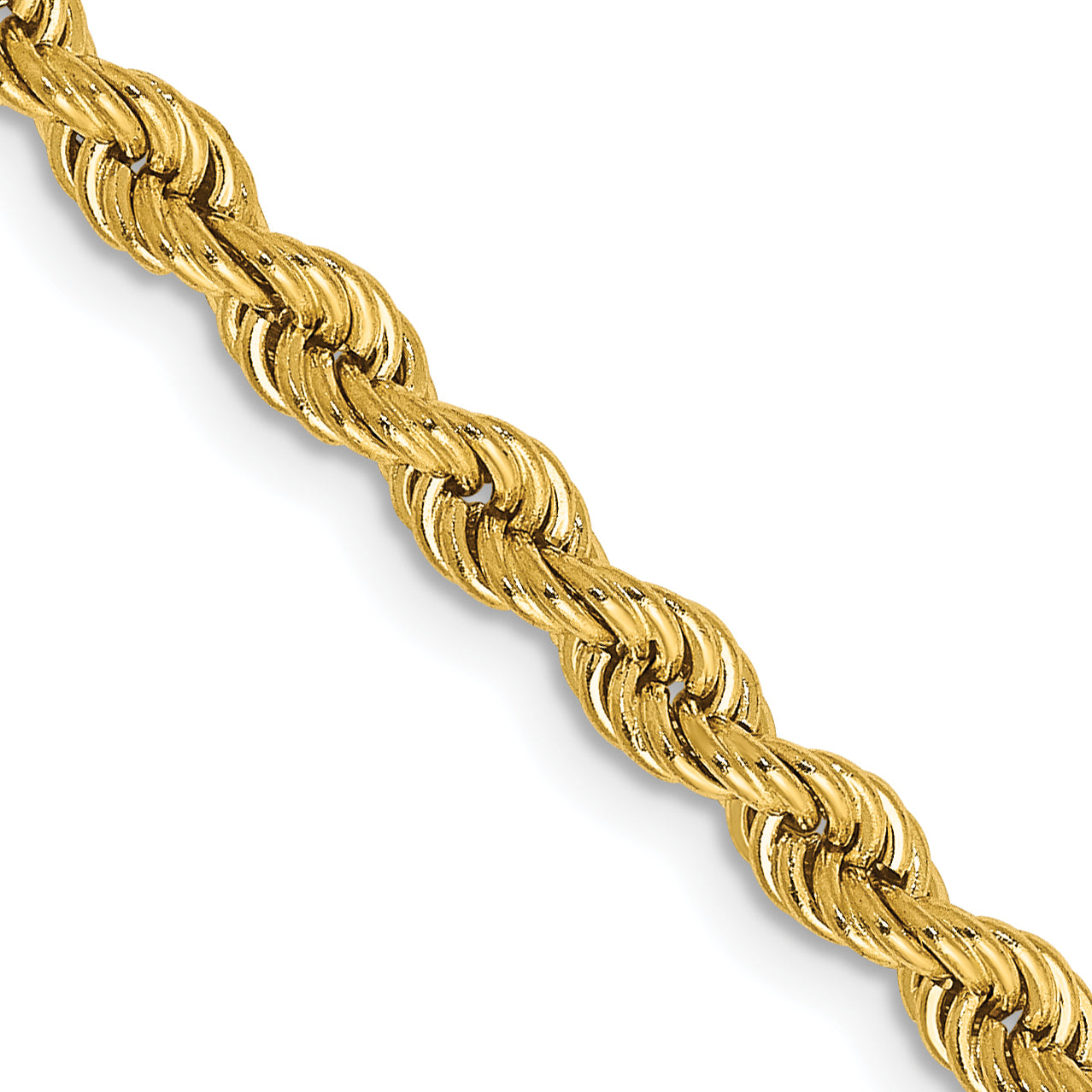 14K 30 inch 3.65mm Regular Rope with Lobster Clasp Chain