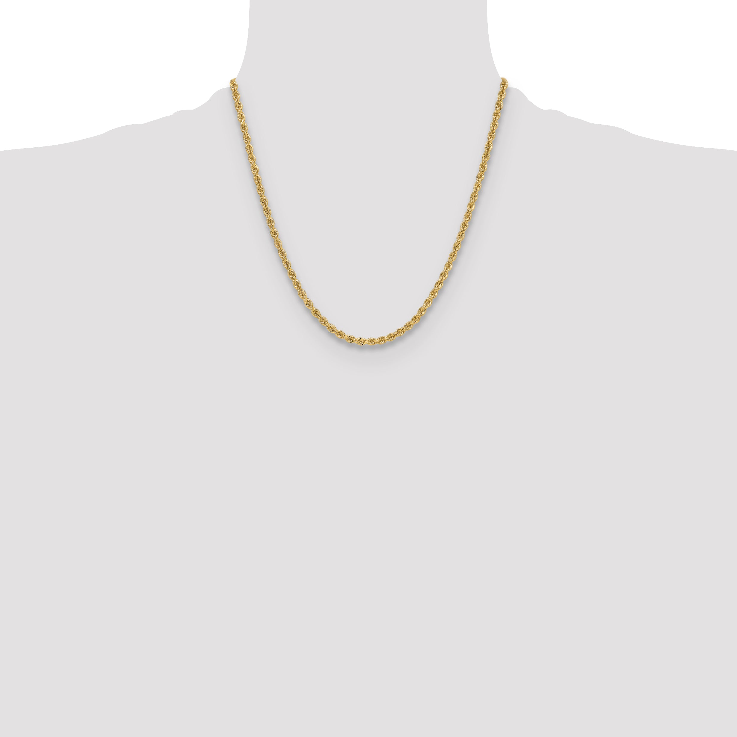 14k 3.8mm Regular Rope Chain