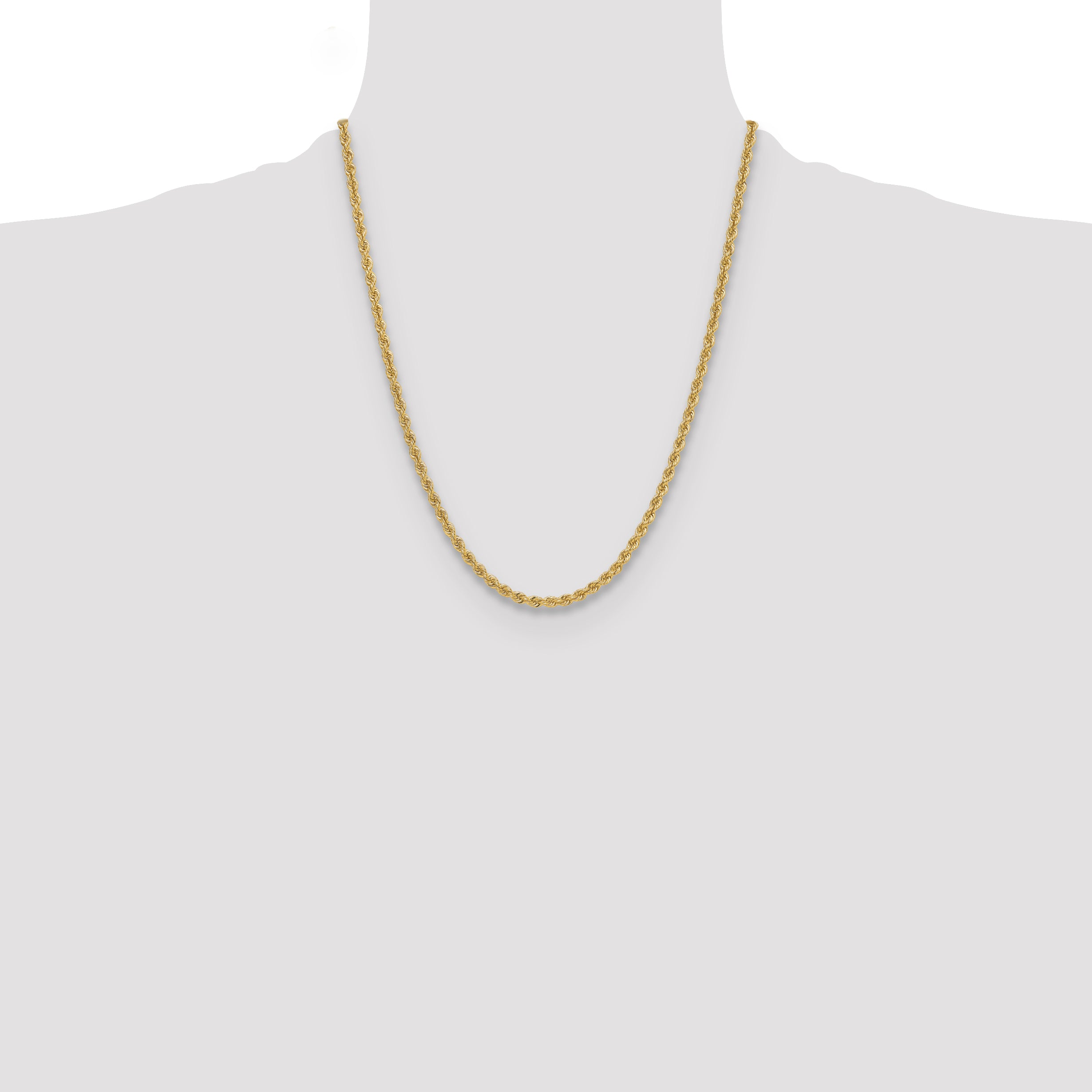 14k 3.8mm Regular Rope Chain