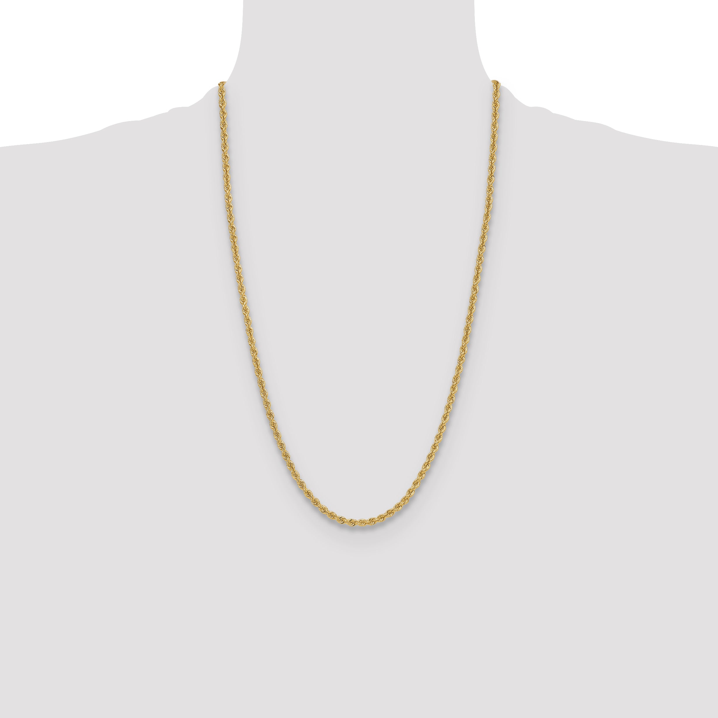 14k 3.8mm Regular Rope Chain