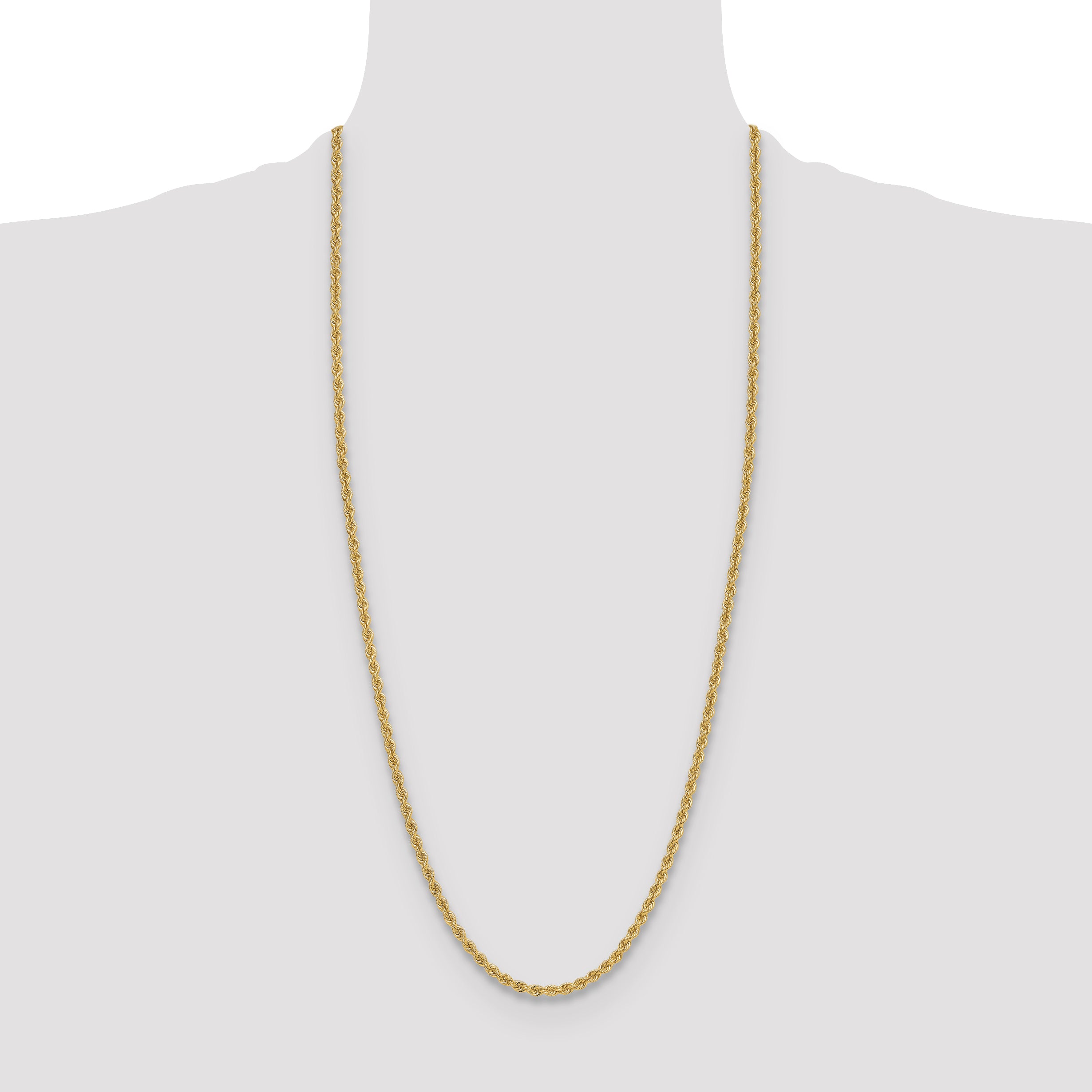 14k 3.8mm Regular Rope Chain