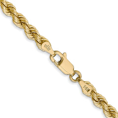 14K 18 inch 4mm Regular Rope with Lobster Clasp Chain