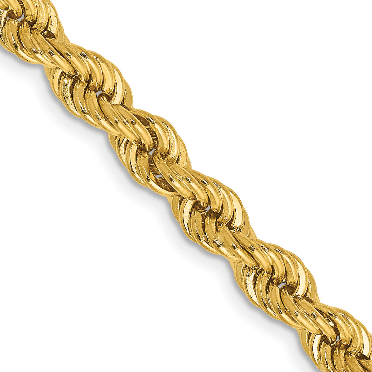 14K 30 inch 5mm Regular Rope with Lobster Clasp Chain