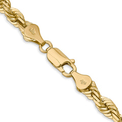 14K 16 inch 5.5mm Diamond-cut Rope with Lobster Clasp Chain