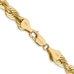 14K 20 inch 6mm Regular Rope with Lobster Clasp Chain