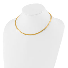 14K 4mm Domed Omega Necklace