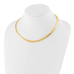 14K 6mm Lightweight Domed Omega Necklace