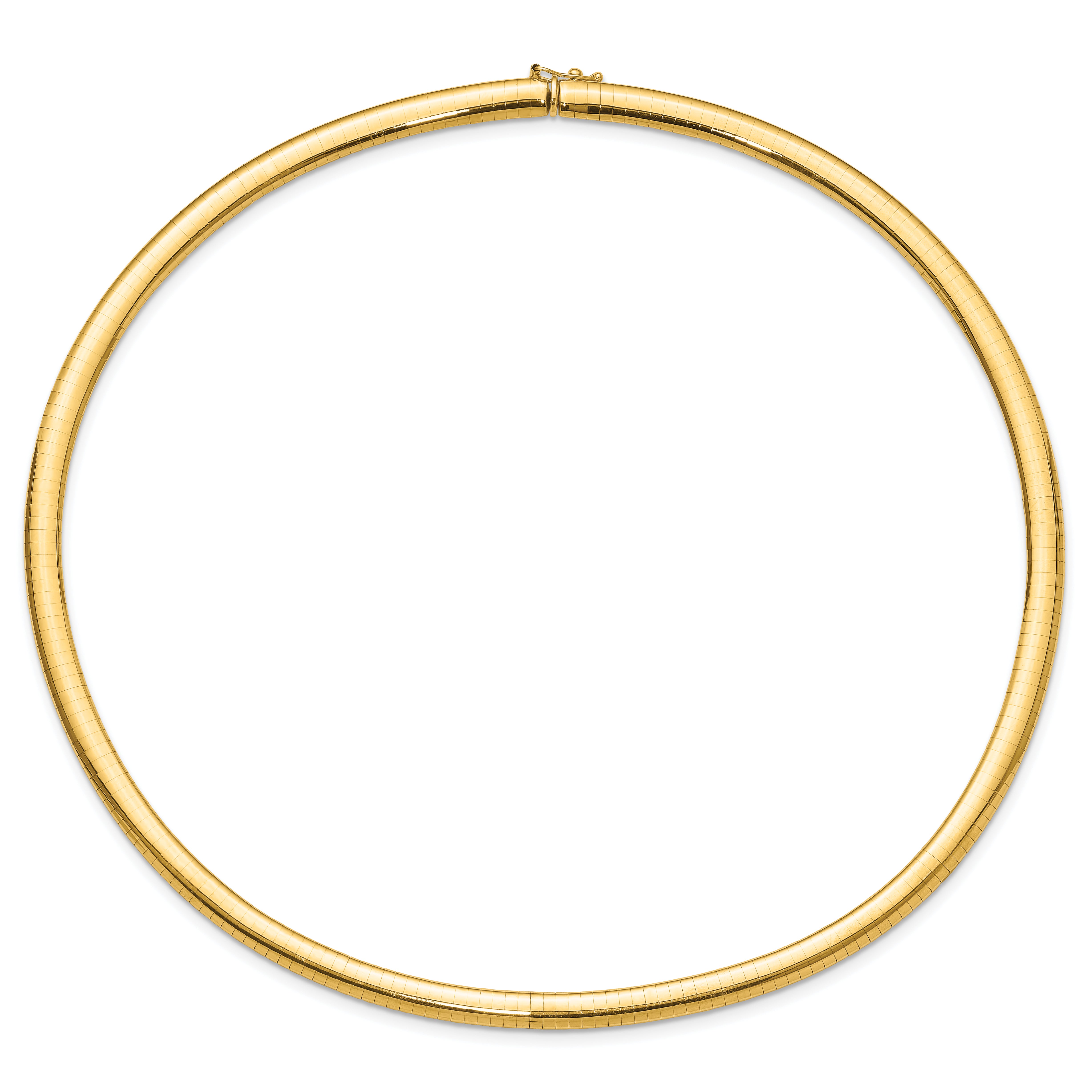 14K 6mm Lightweight Domed Omega Necklace