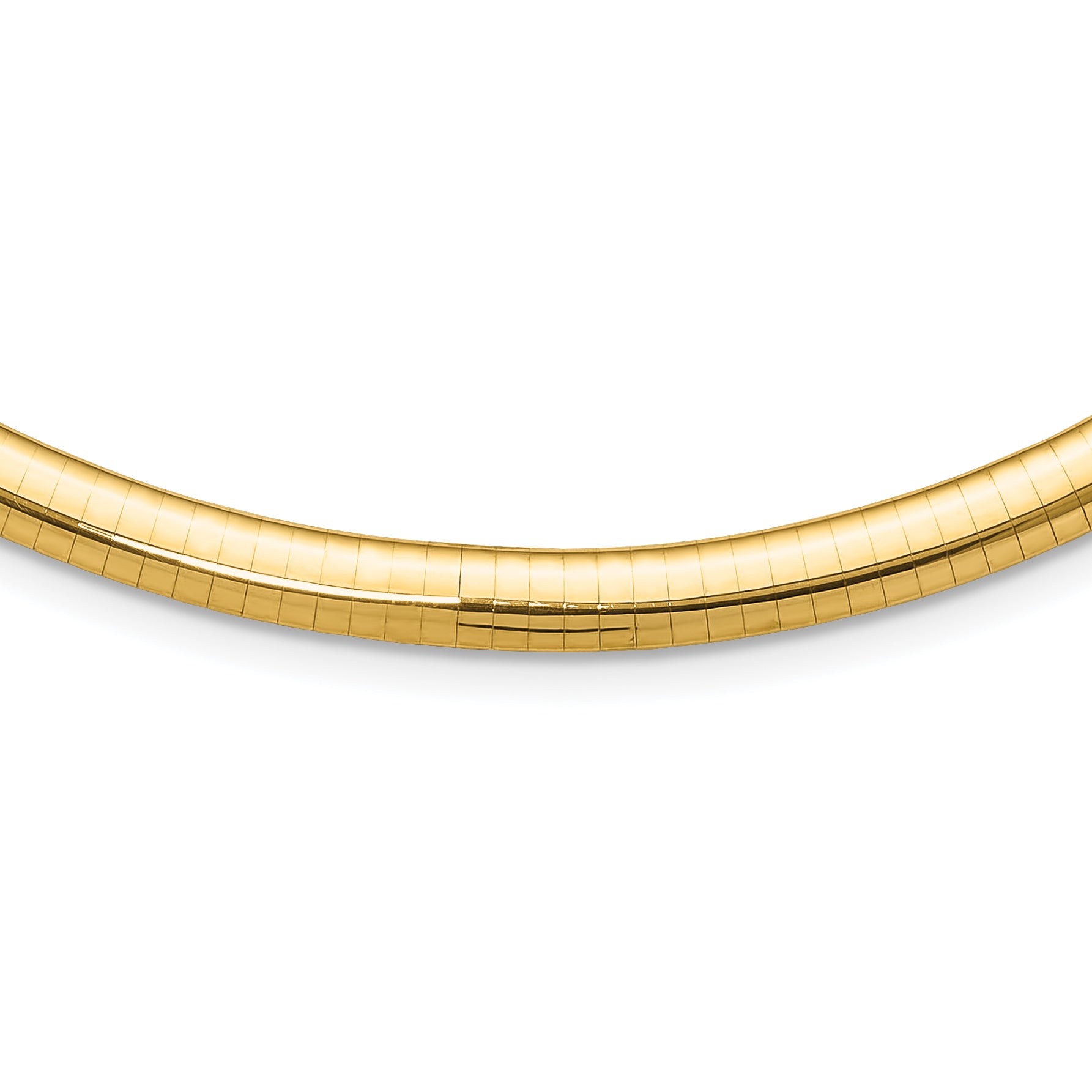 14K 6mm Lightweight Domed Omega Necklace