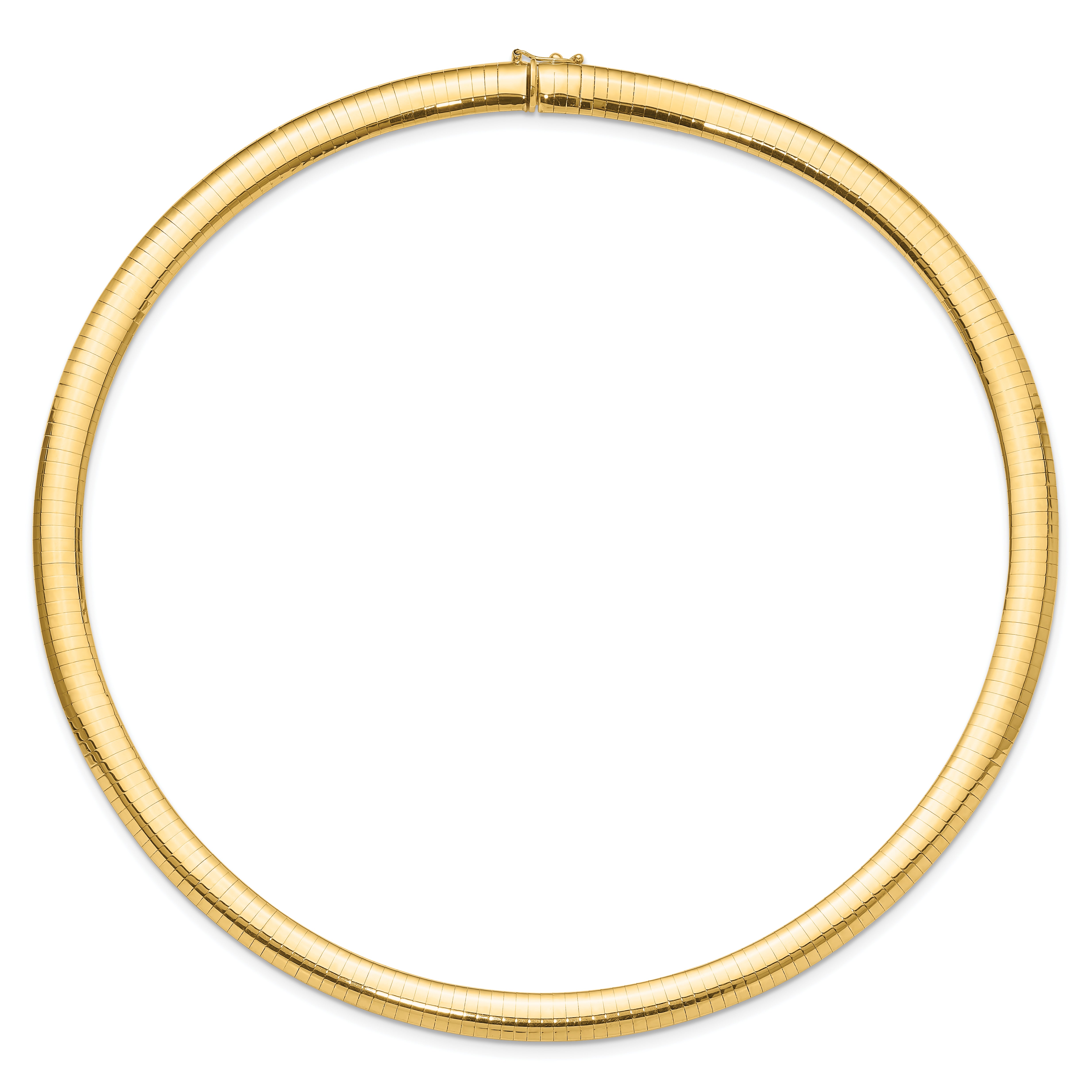 14K 8mm Lightweight Domed Omega Necklace