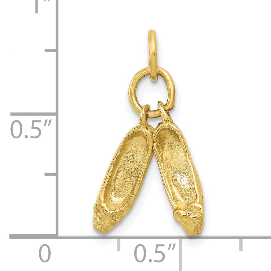 10k Ballet Slippers Charm