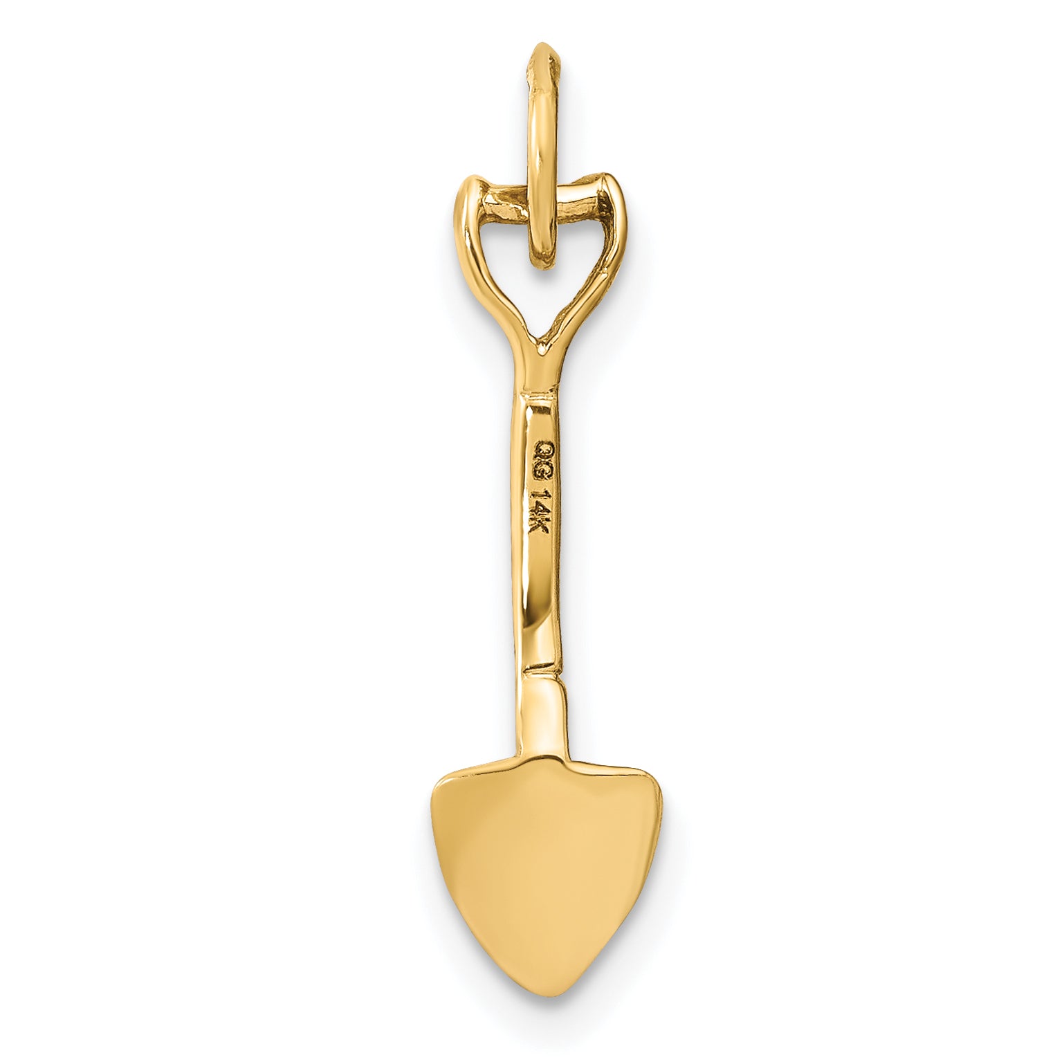 10k 3-D Spade Charm