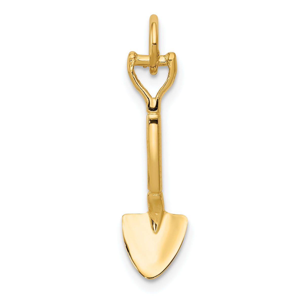 10k 3-D Spade Charm