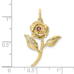 10k CZ Rose Charm