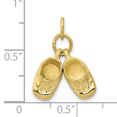 10k Polished Baby Shoes Charm