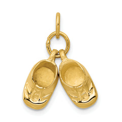 10k Polished Baby Shoes Charm