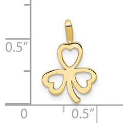 10k Heart Clover Charm