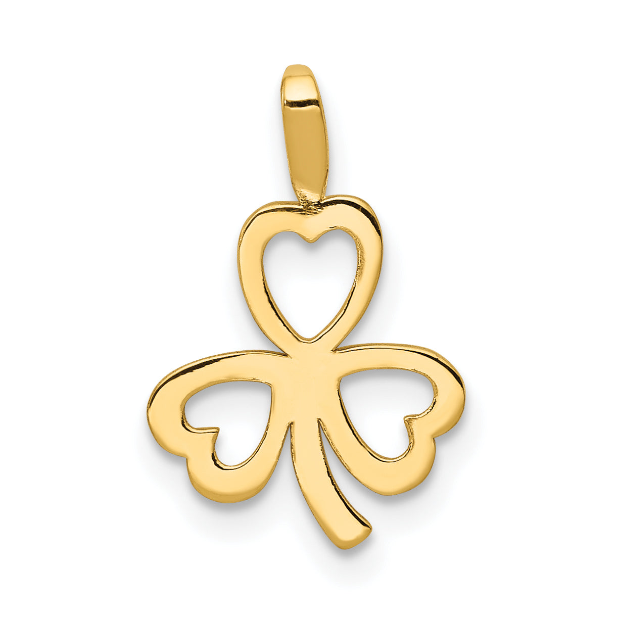 10k Heart Clover Charm