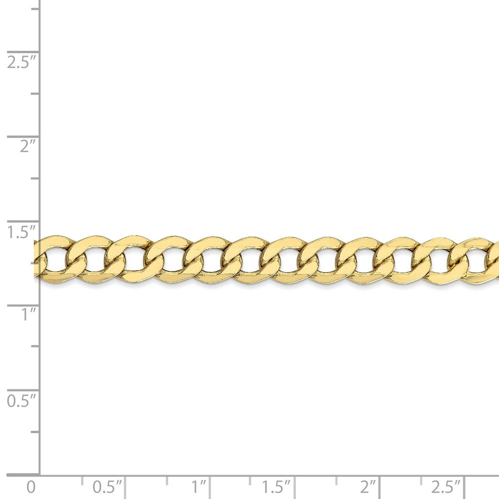 10k 7.0mm Semi-Solid Curb Link Chain