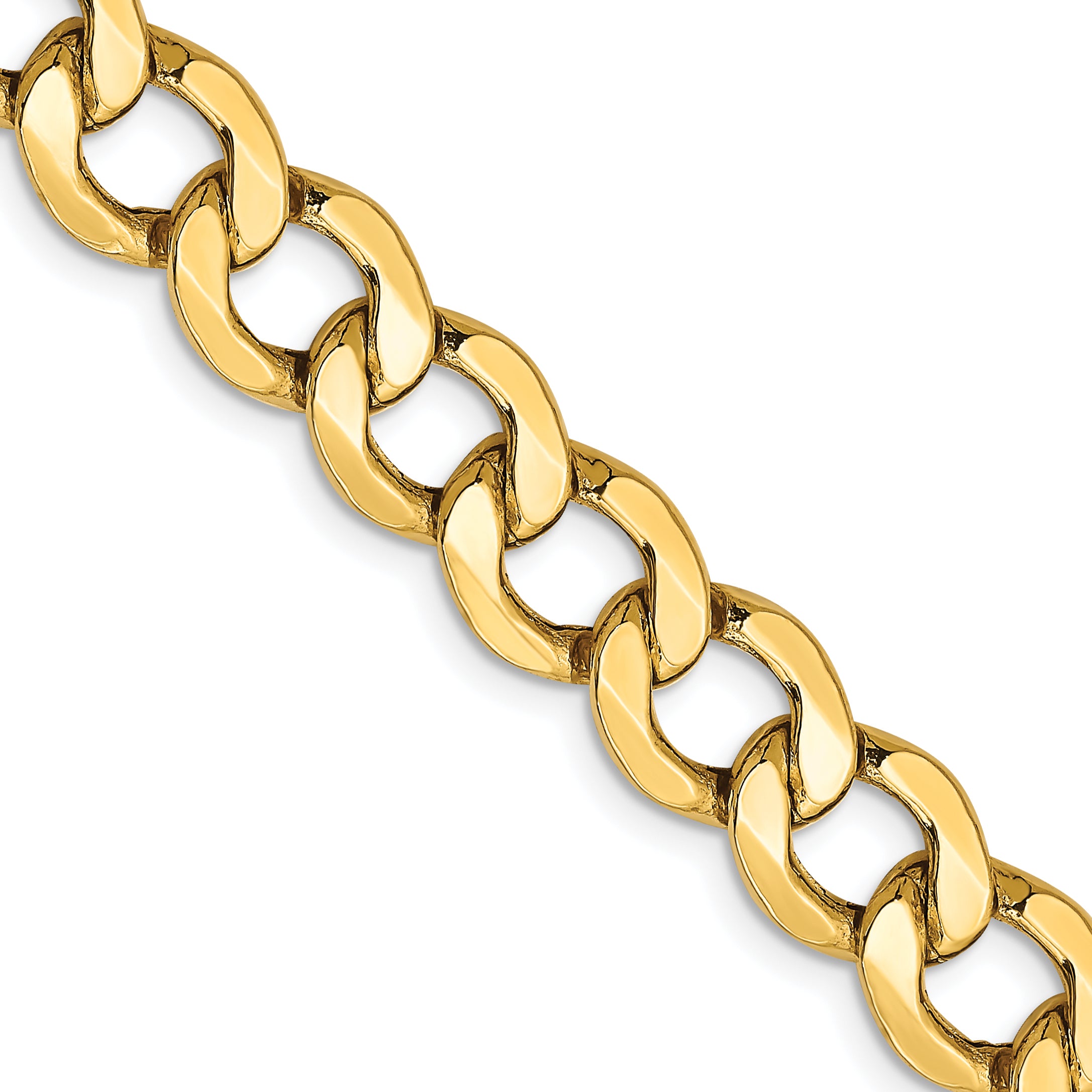 10K 9mm Semi-Solid Curb Chain