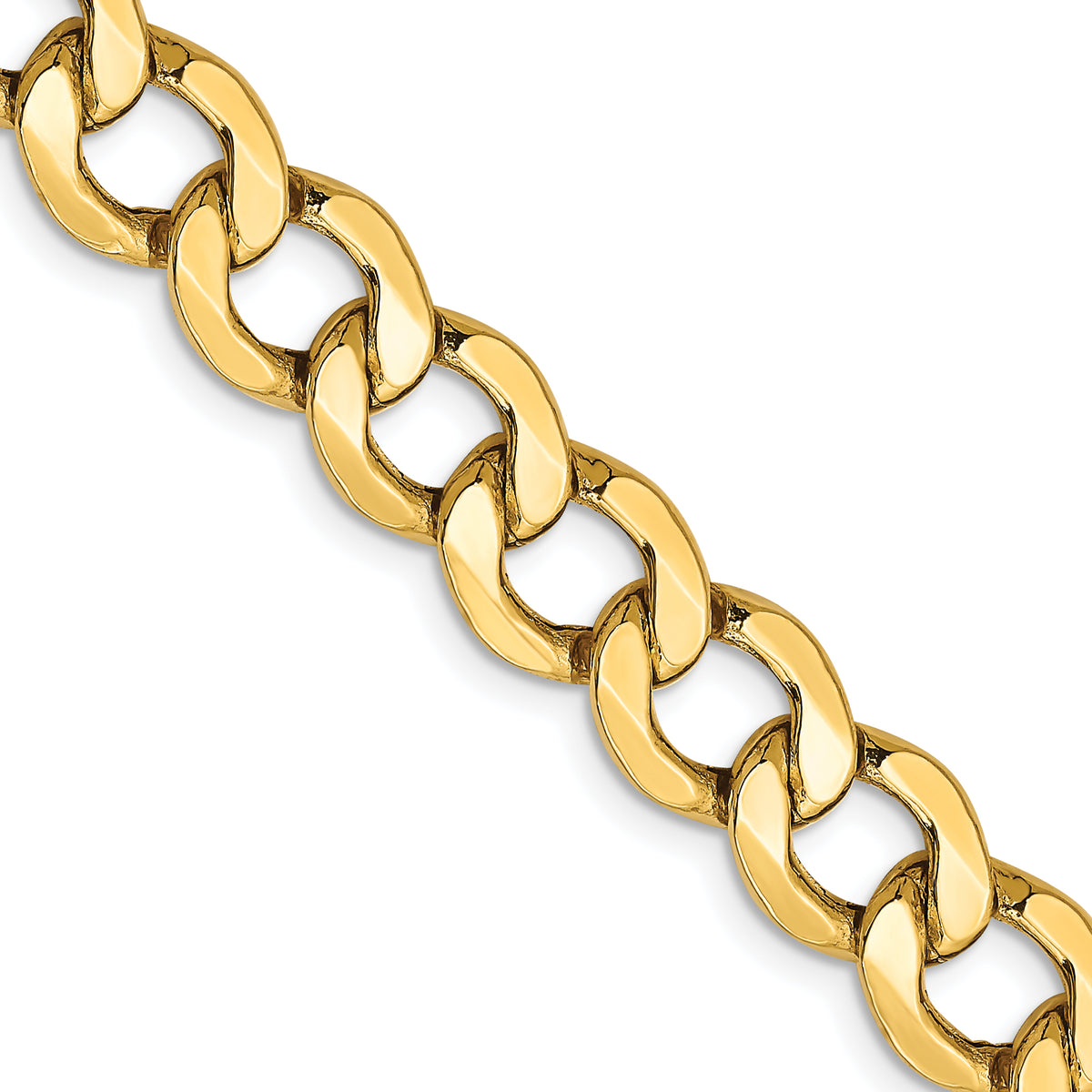 10K 9mm Semi-Solid Curb Chain