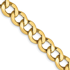 10K 9mm Semi-Solid Curb Chain