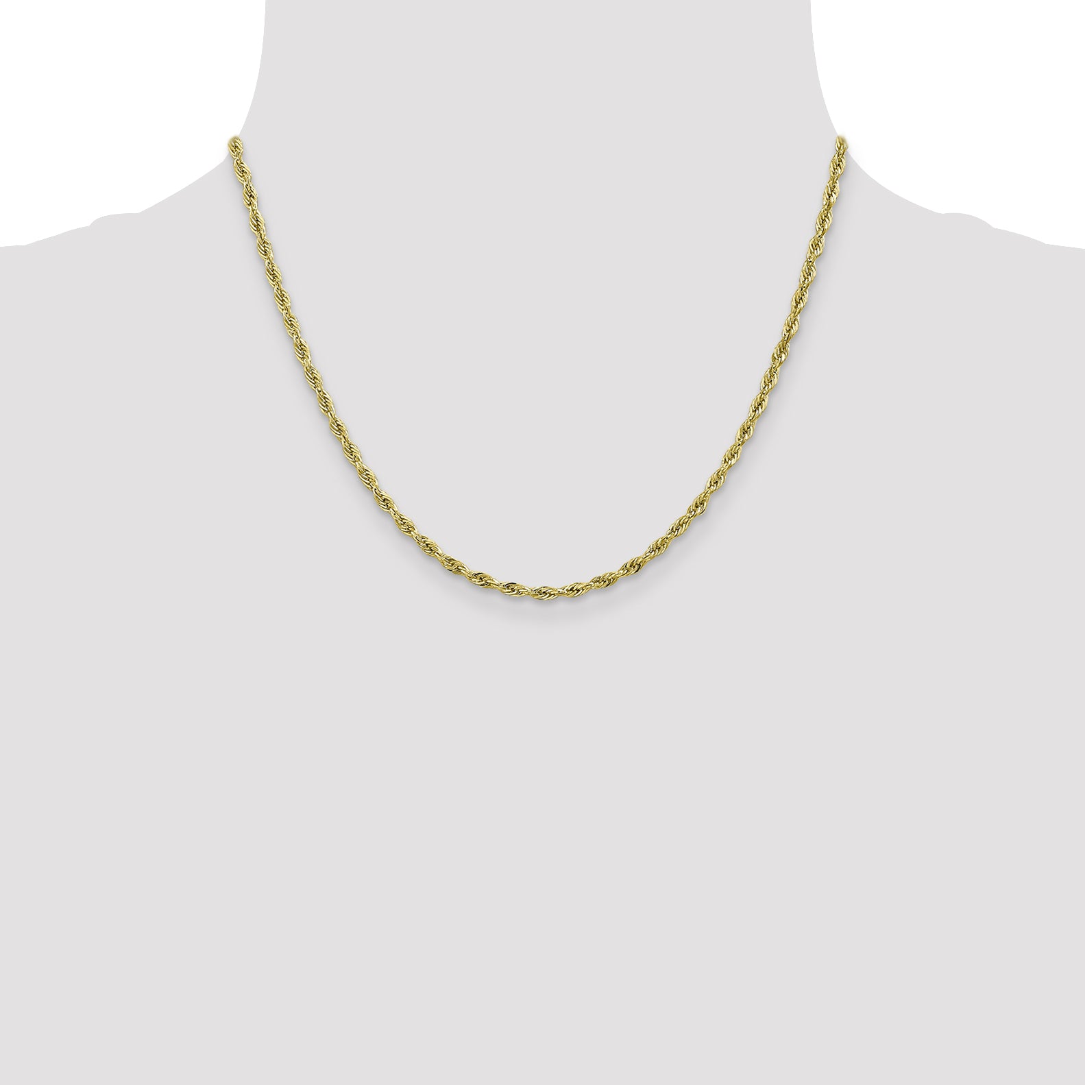 10k 2.8mm Semi-Solid Rope Chain