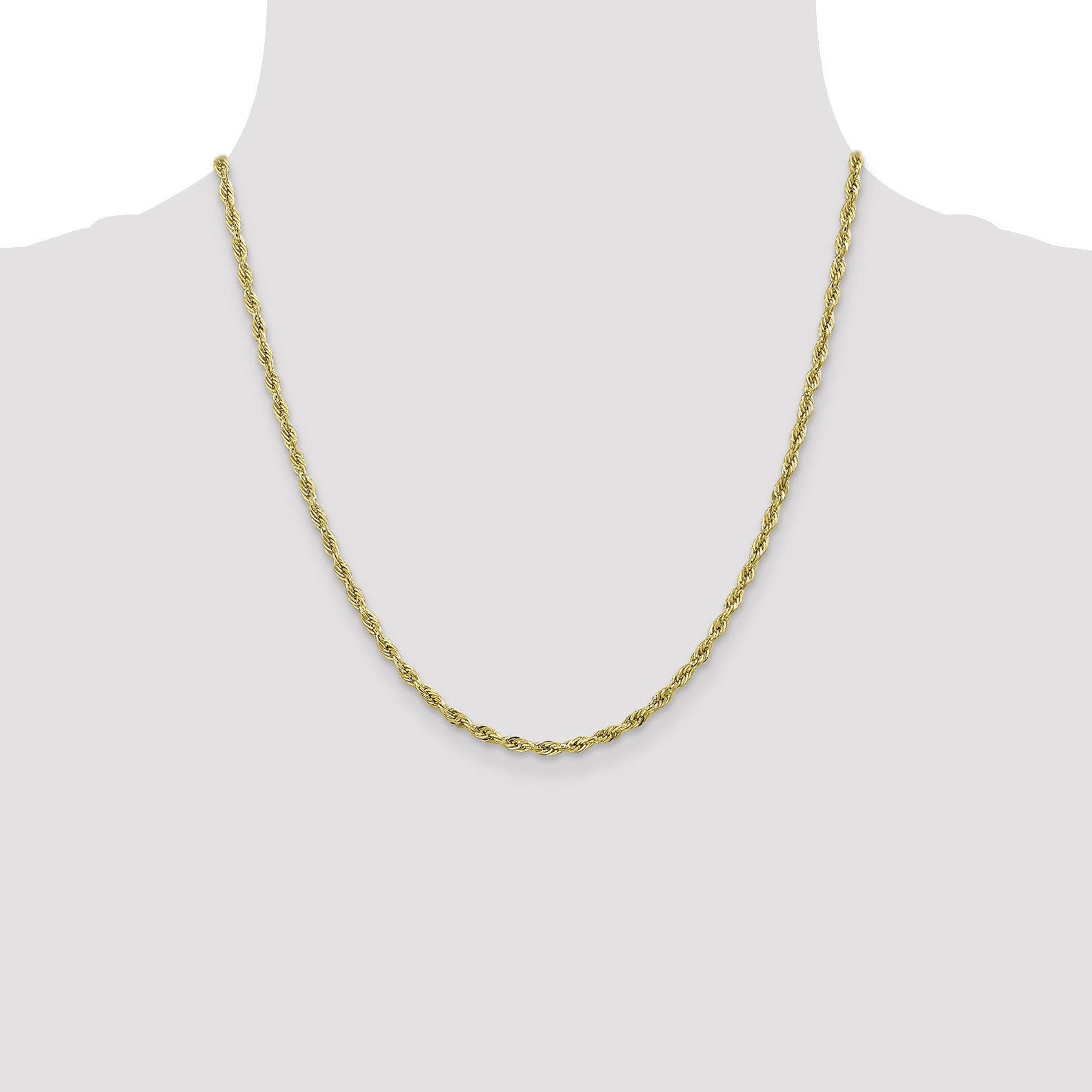 10k 2.8mm Semi-Solid Rope Chain