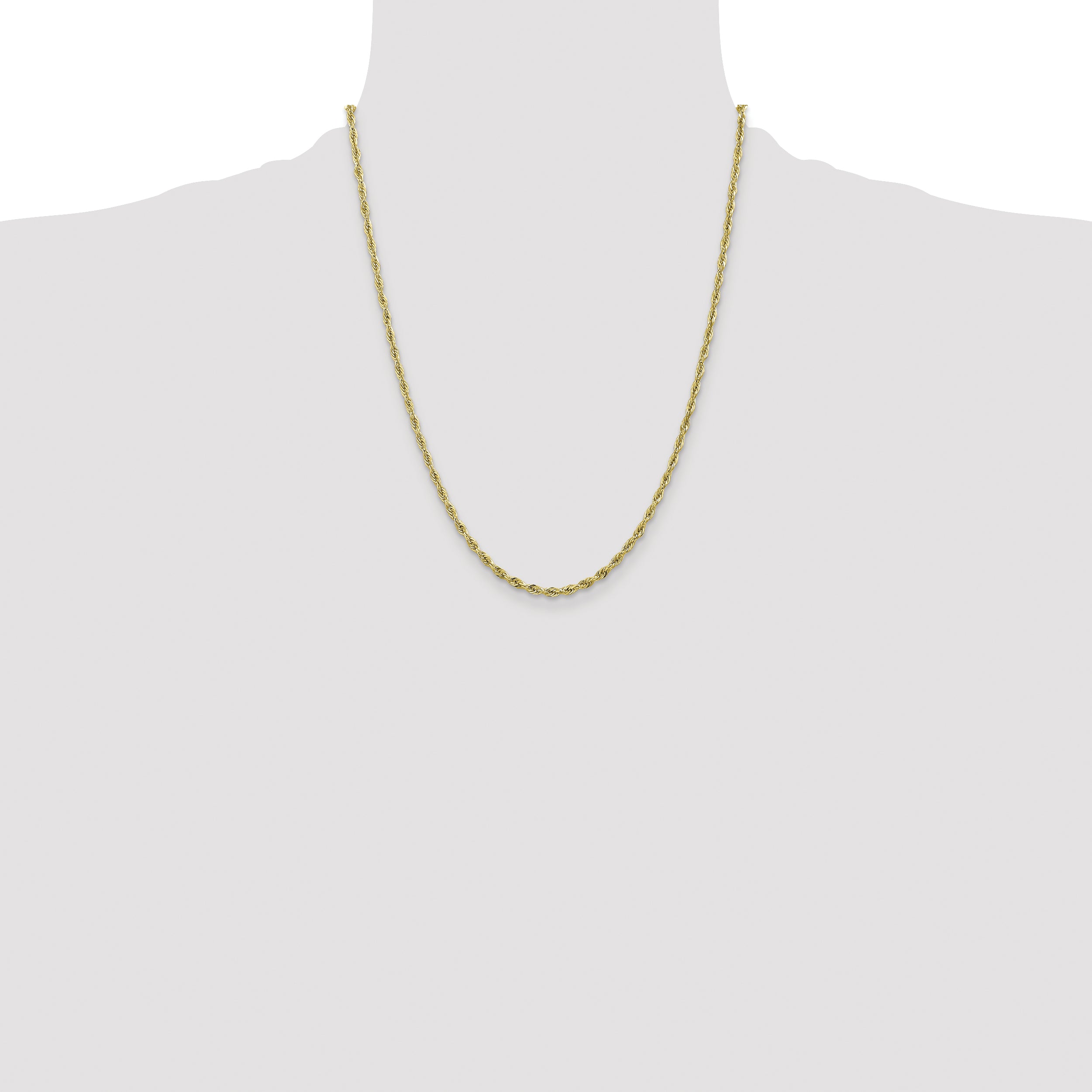 10k 2.8mm Semi-Solid Rope Chain