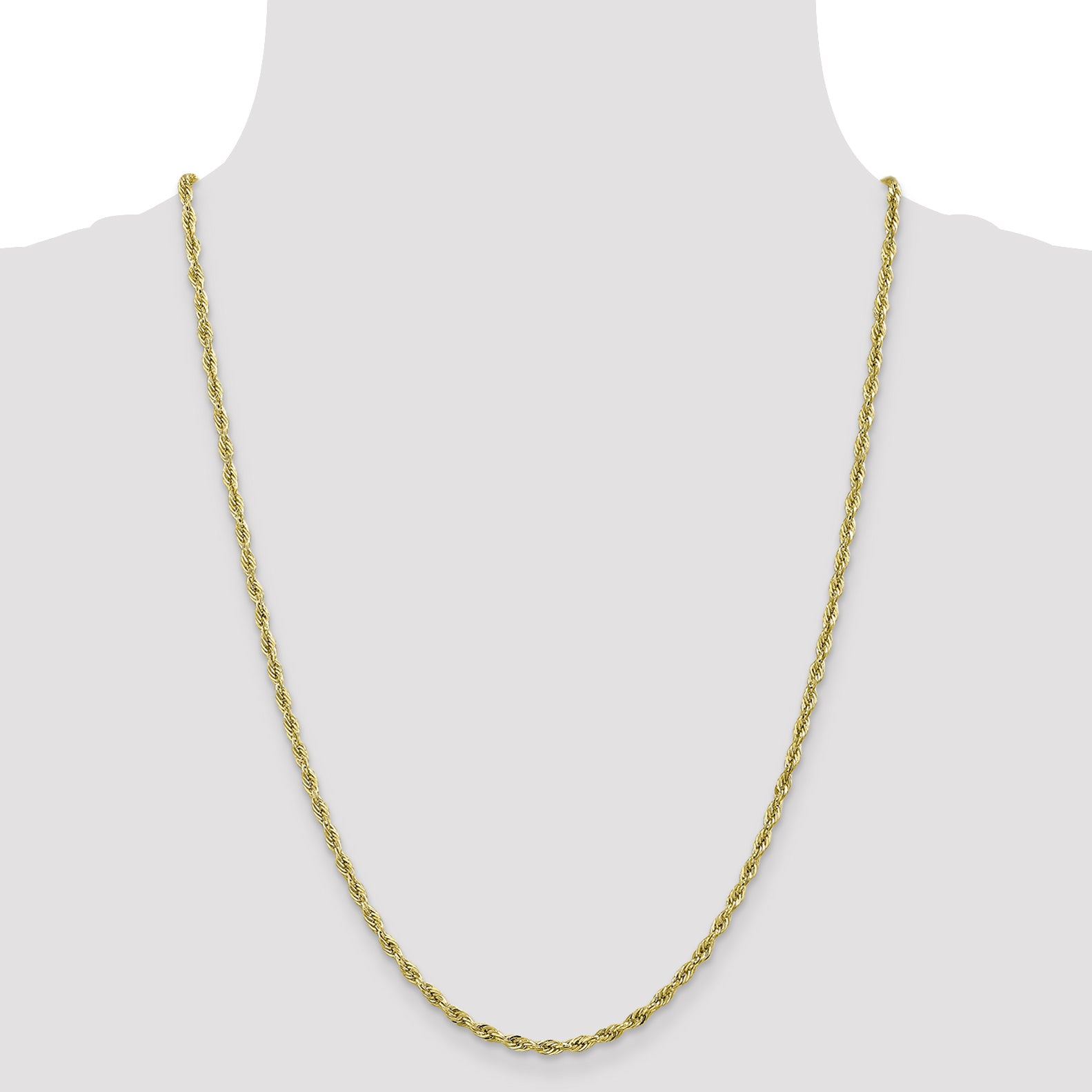 10k 2.8mm Semi-Solid Rope Chain