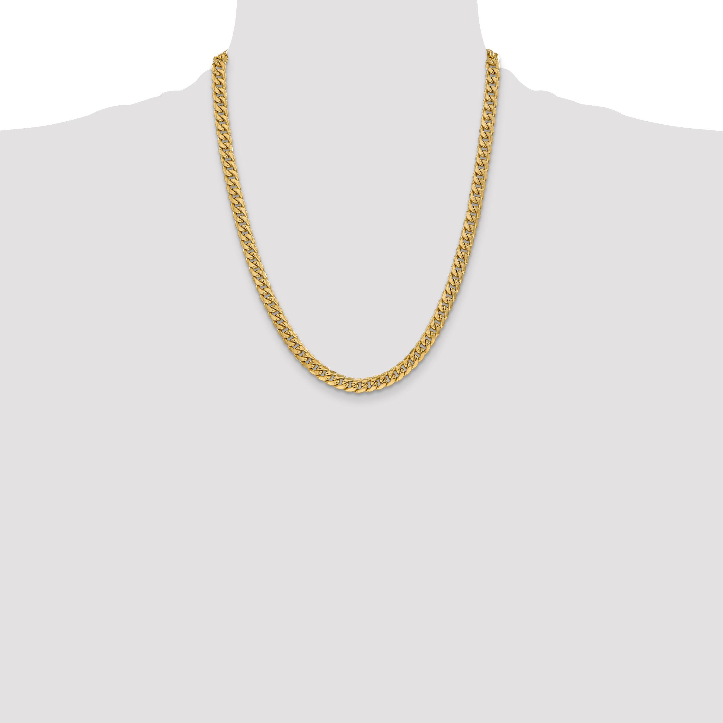 10k 6mm Semi-Solid Miami Cuban Chain