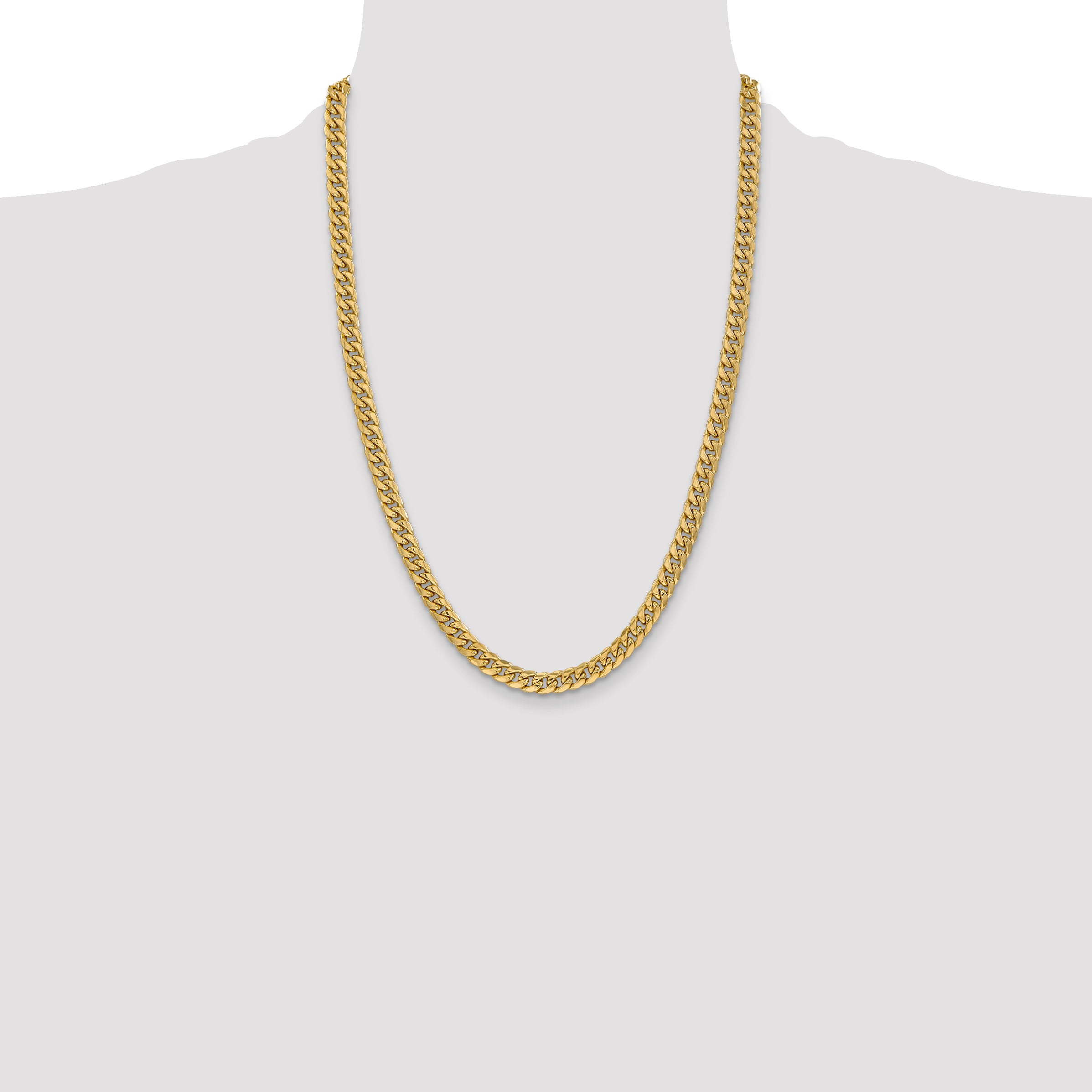 10k 6mm Semi-Solid Miami Cuban Chain